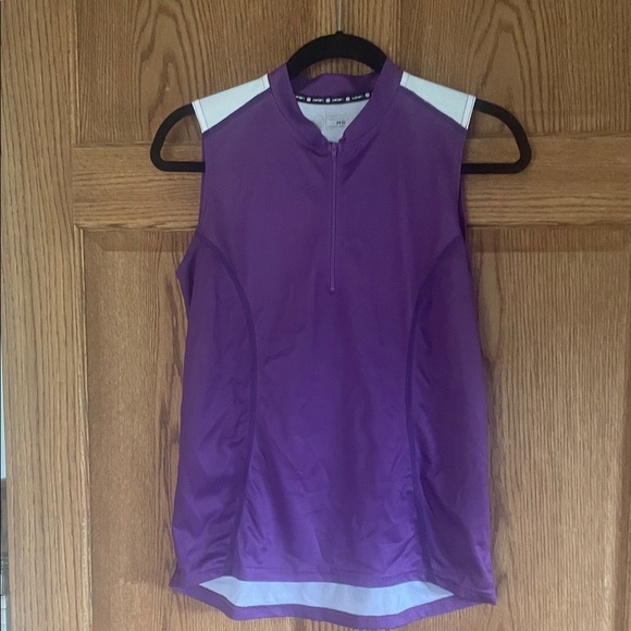 Canari Tops - Canari Purple Zip-Up CyclingTop